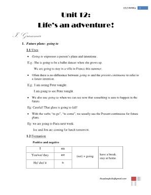 New Headway - Unit 12 Lifes an adventure!